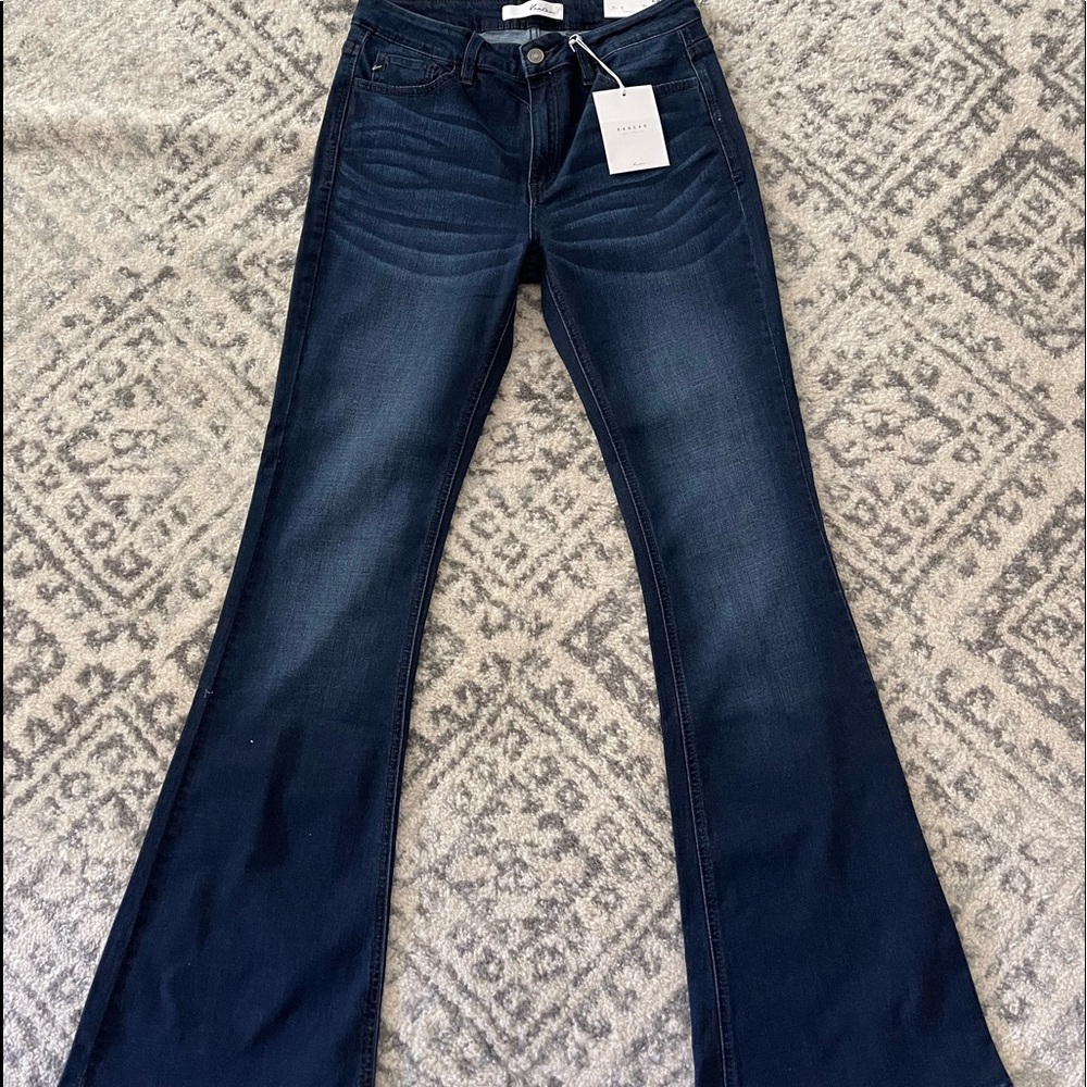 Kancan bell bottom jeans dark wash